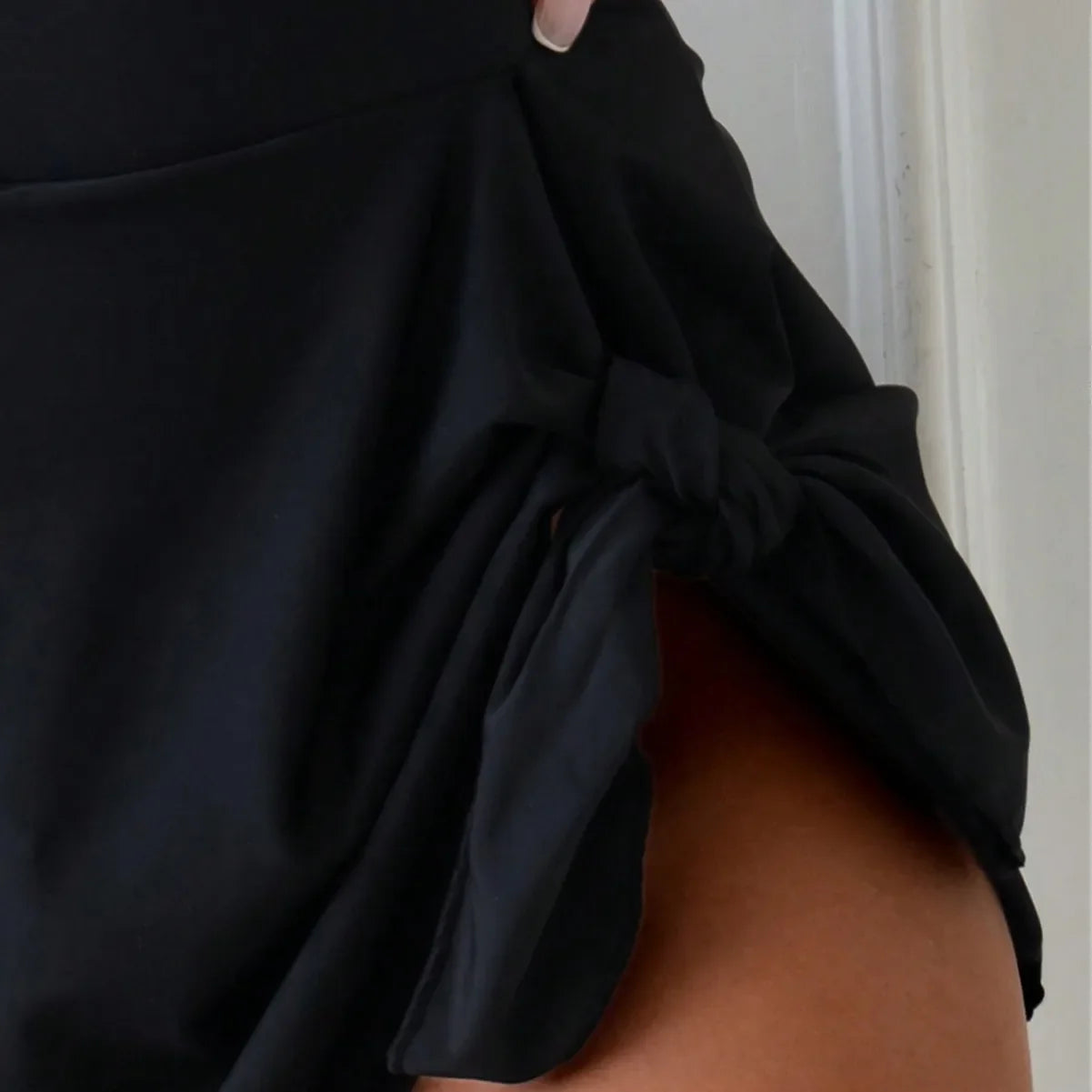 COVE Wrap Swim Dress - Black