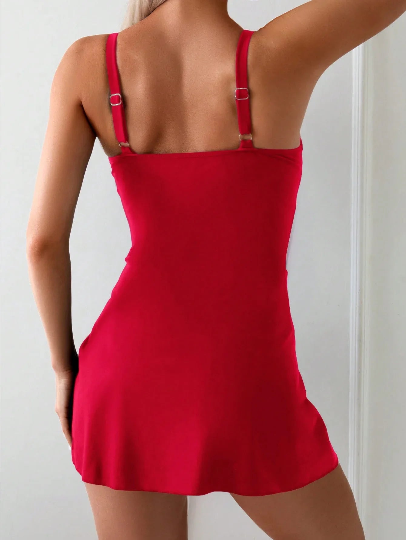 COVE Wrap Swim Dress - Red